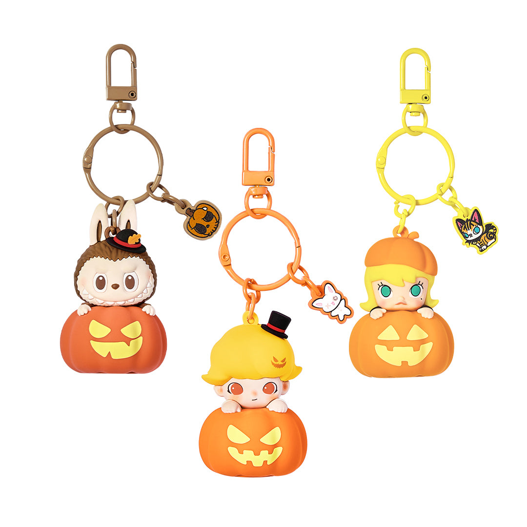 POP MART Happy Halloween Party Series LABUBU Luminous Pumpkin Pendant