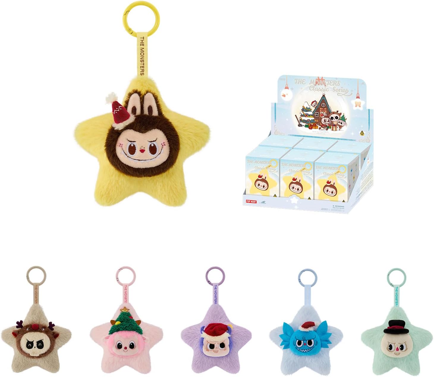 POP MART The Monsters Classic Series-Sparkly Plush Pendant Blind Box.